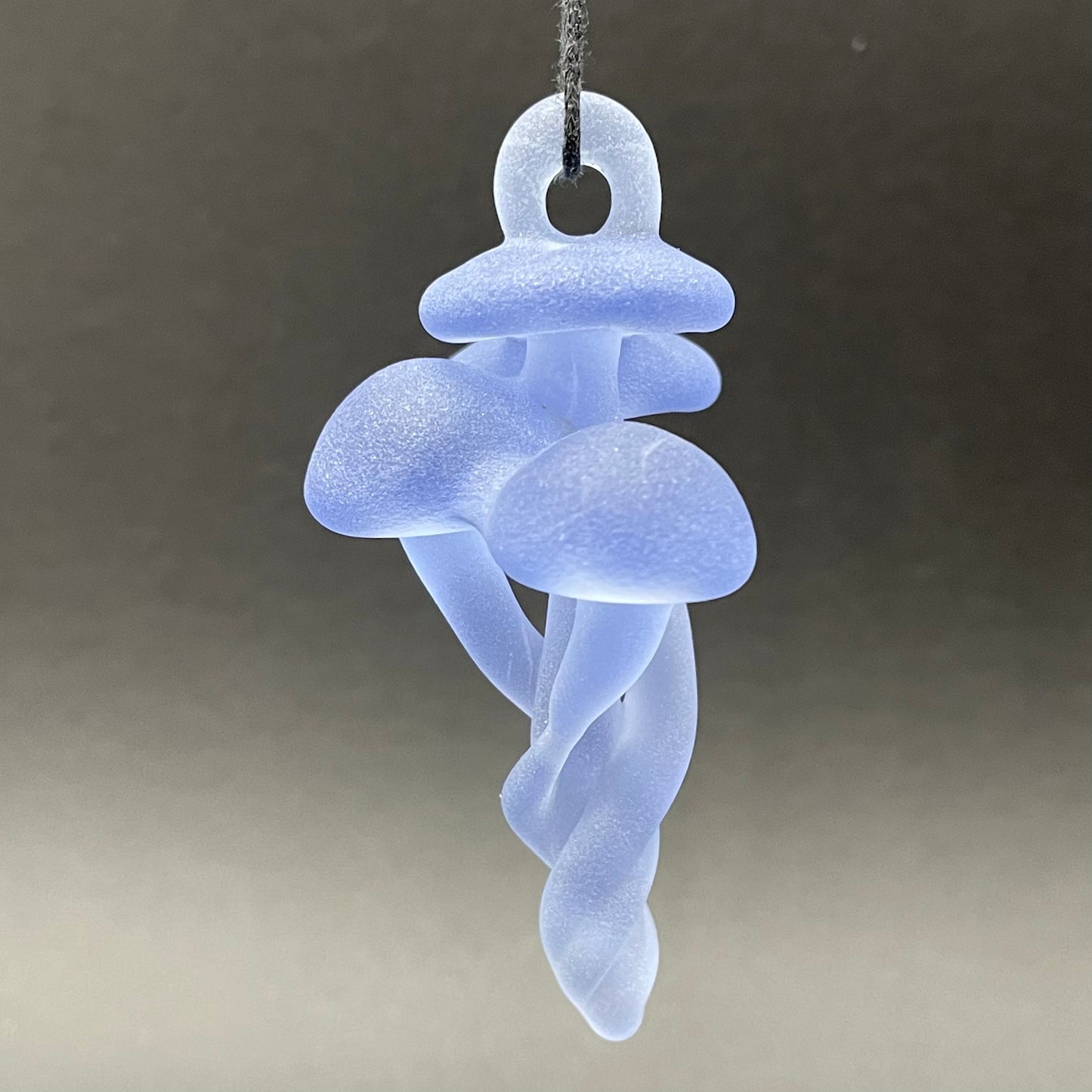 Blacklight mushroom pendant