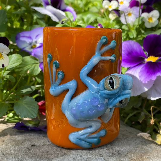 poison dart frog shot glass