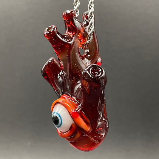 Anatomical cyclops heart pendant