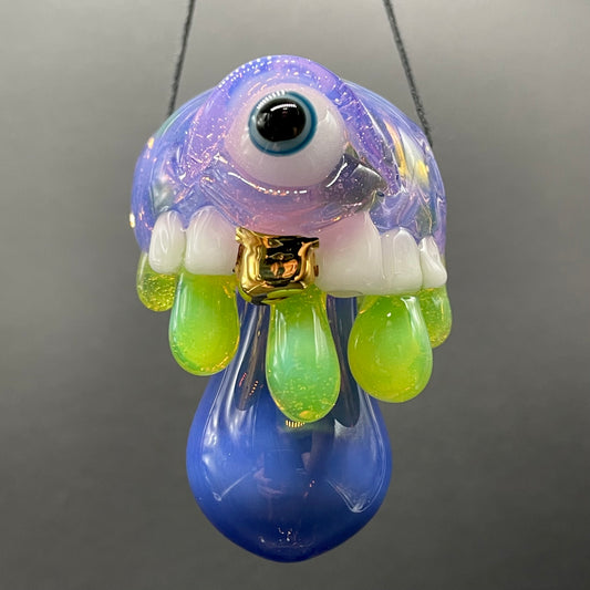 About last night glass mushroom pendant