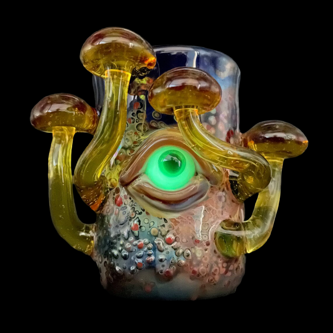 Yellow mushroom shot glass
