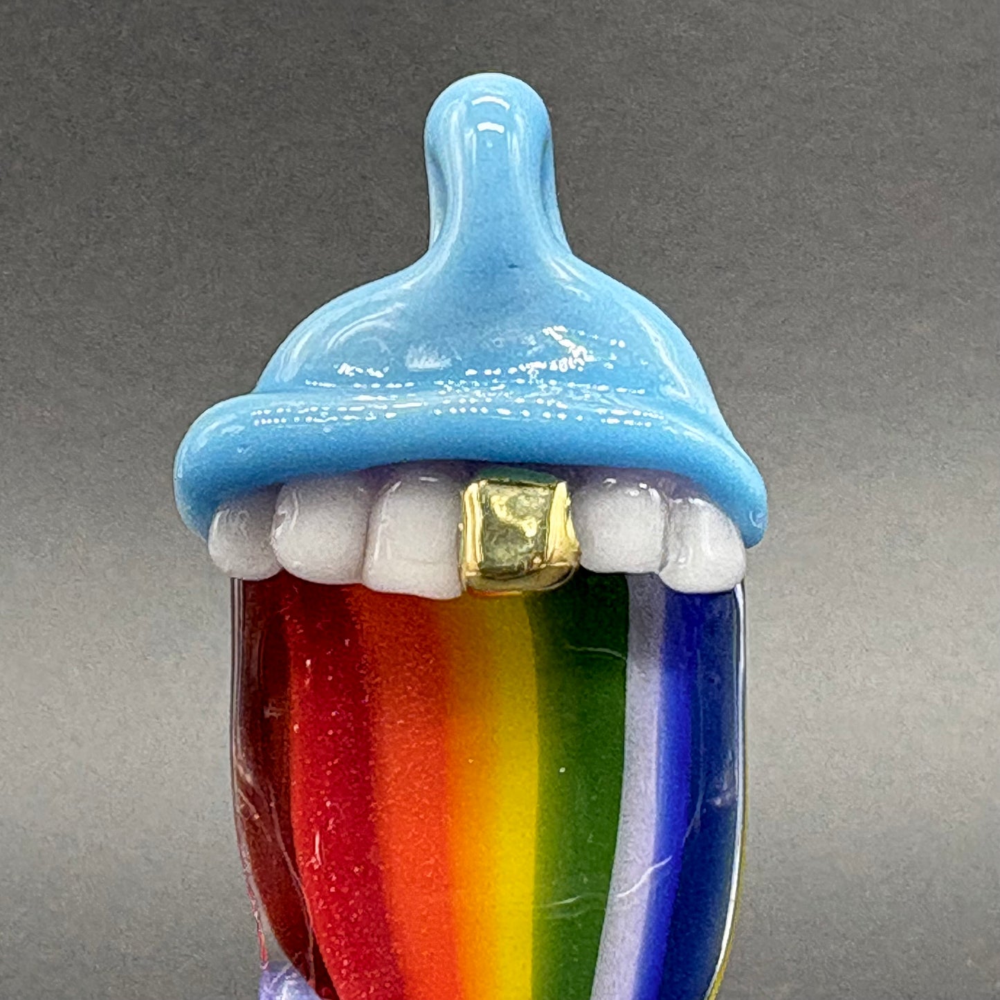Drippy tongue rainbow tongue pendant