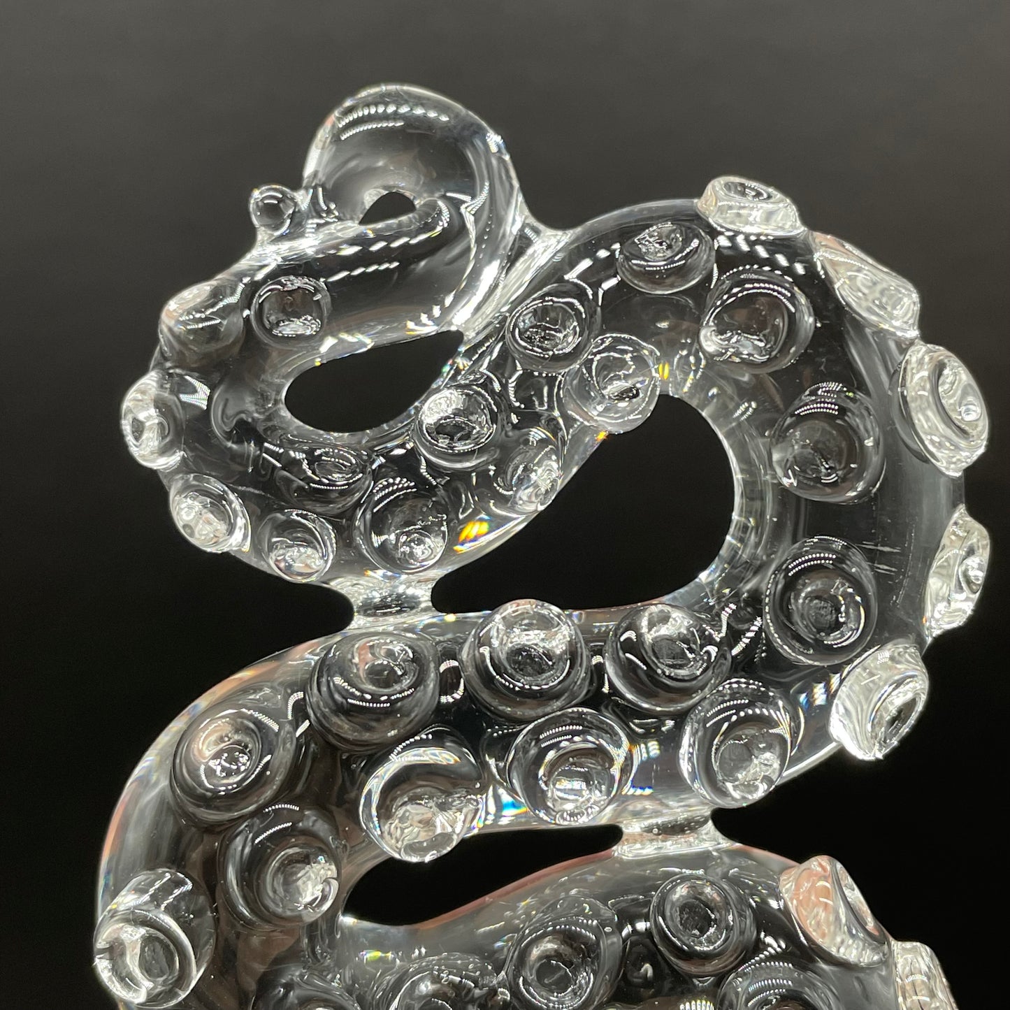 3 clear tentacle ornaments