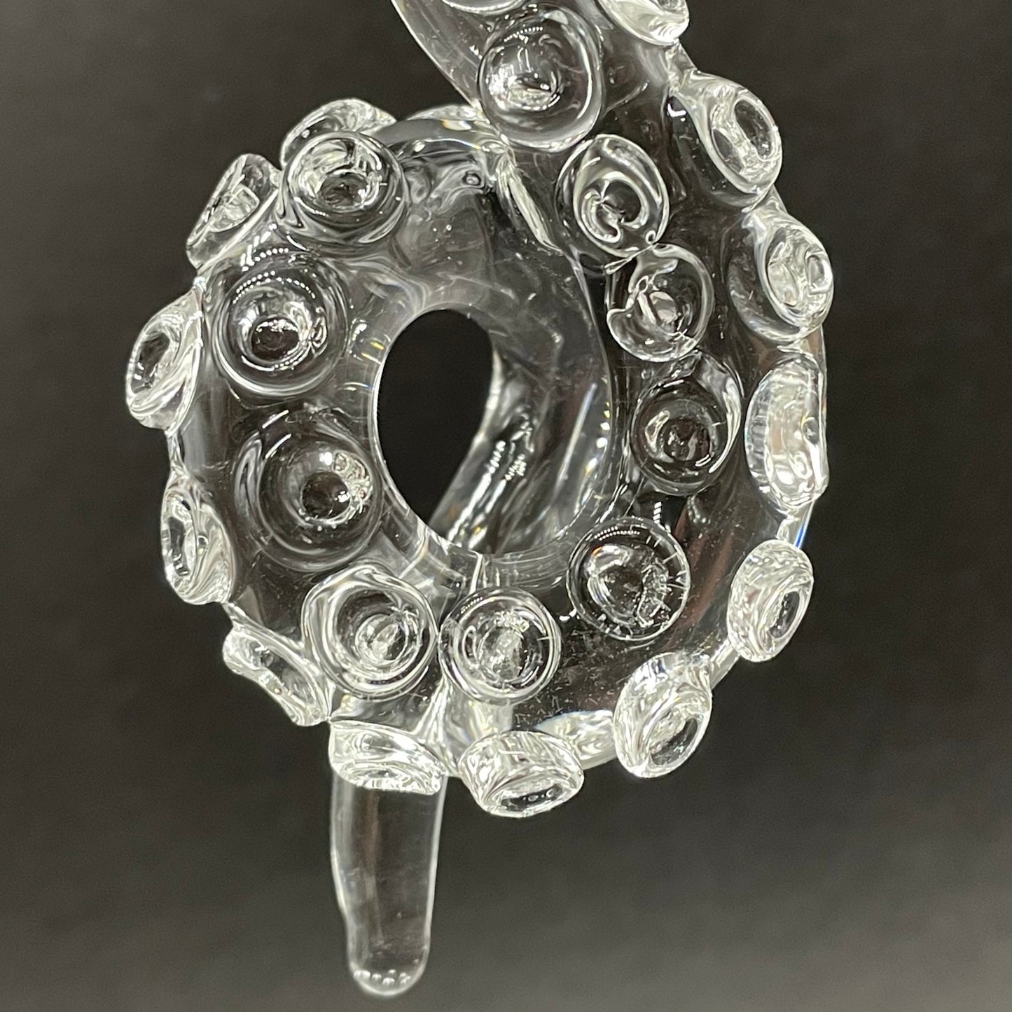 3 clear tentacle ornaments