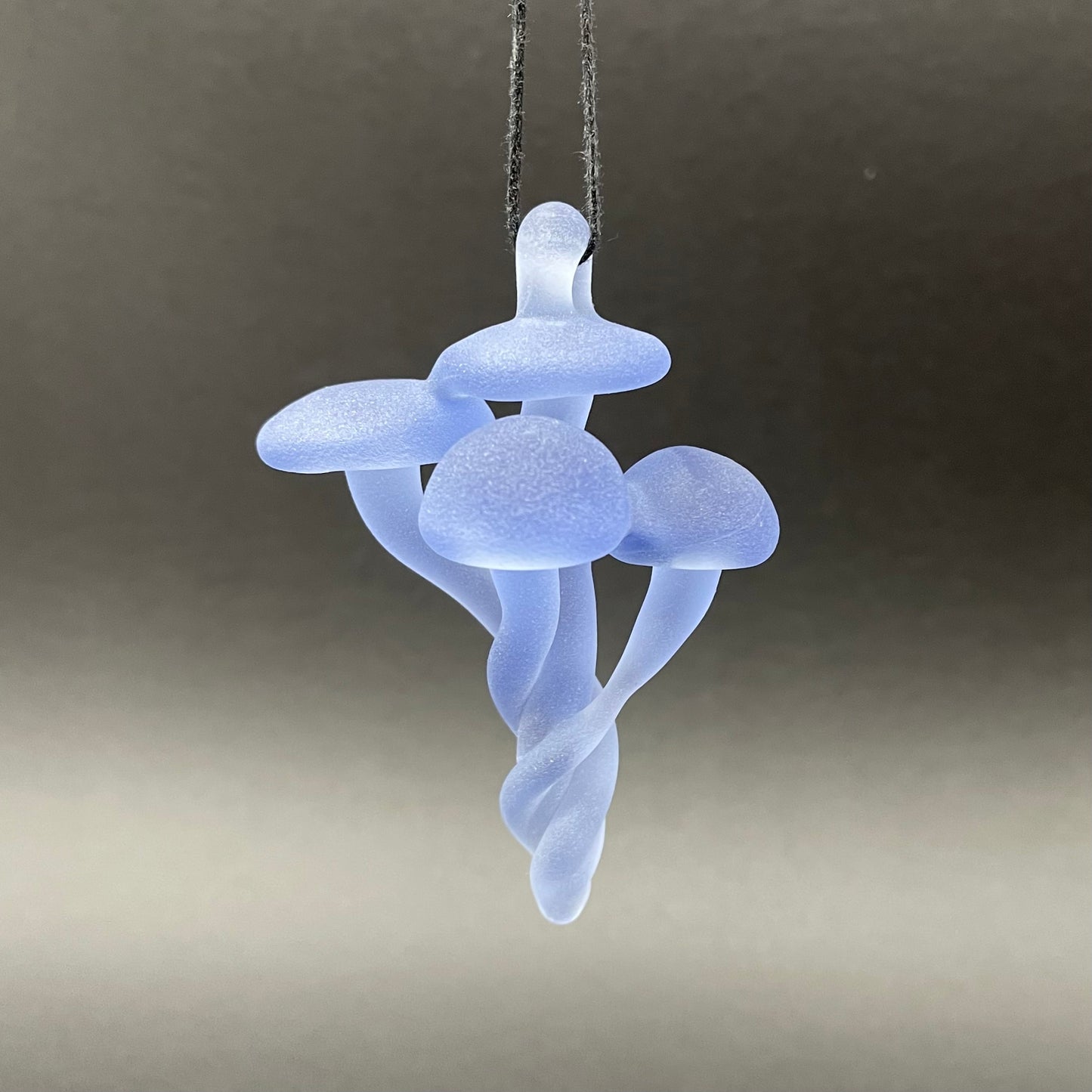 Blacklight mushroom pendant