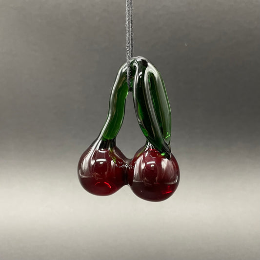 Transparent cherry pendant
