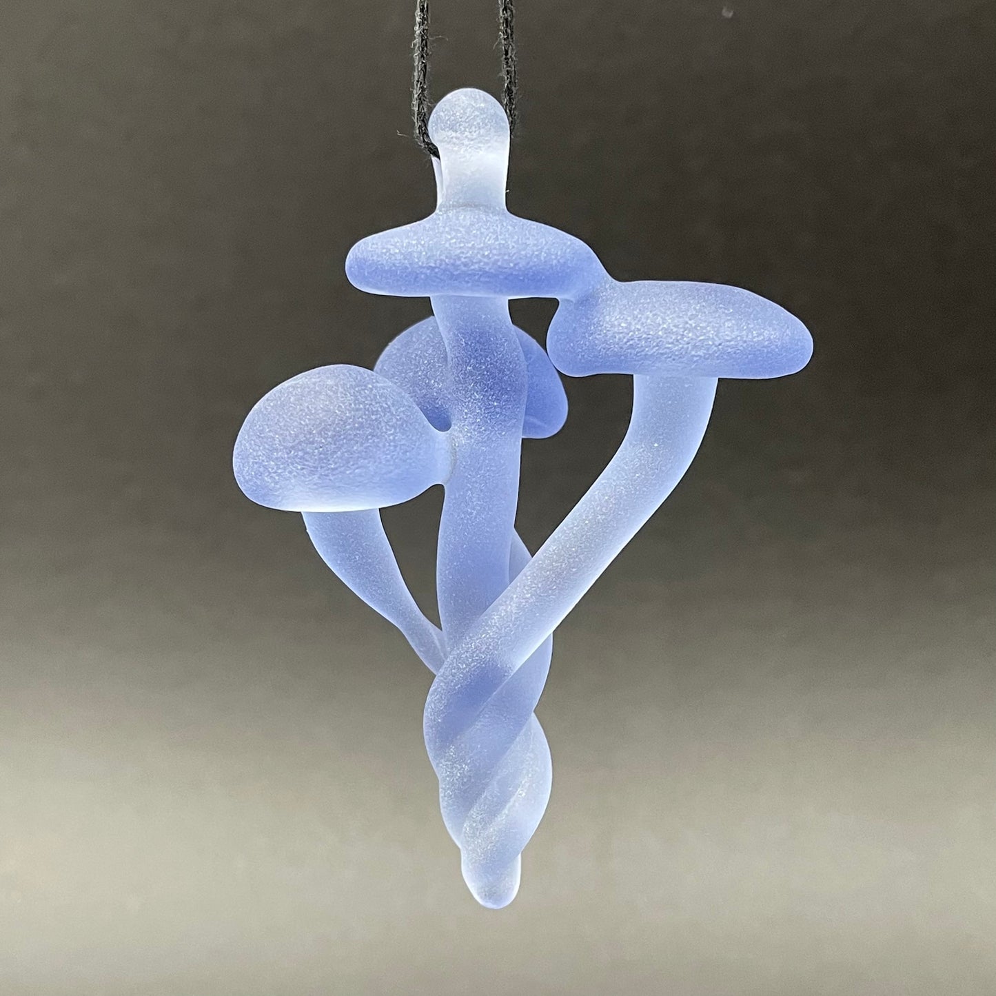 Blacklight mushroom pendant