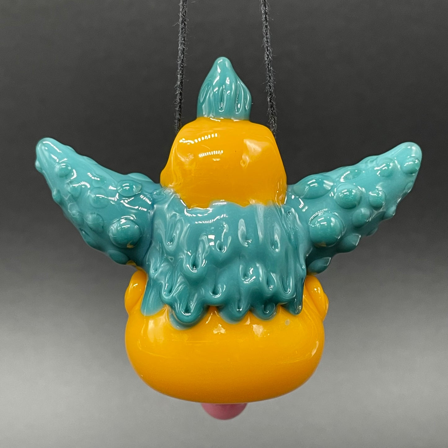 Third eye Krusty the clown glass pendant