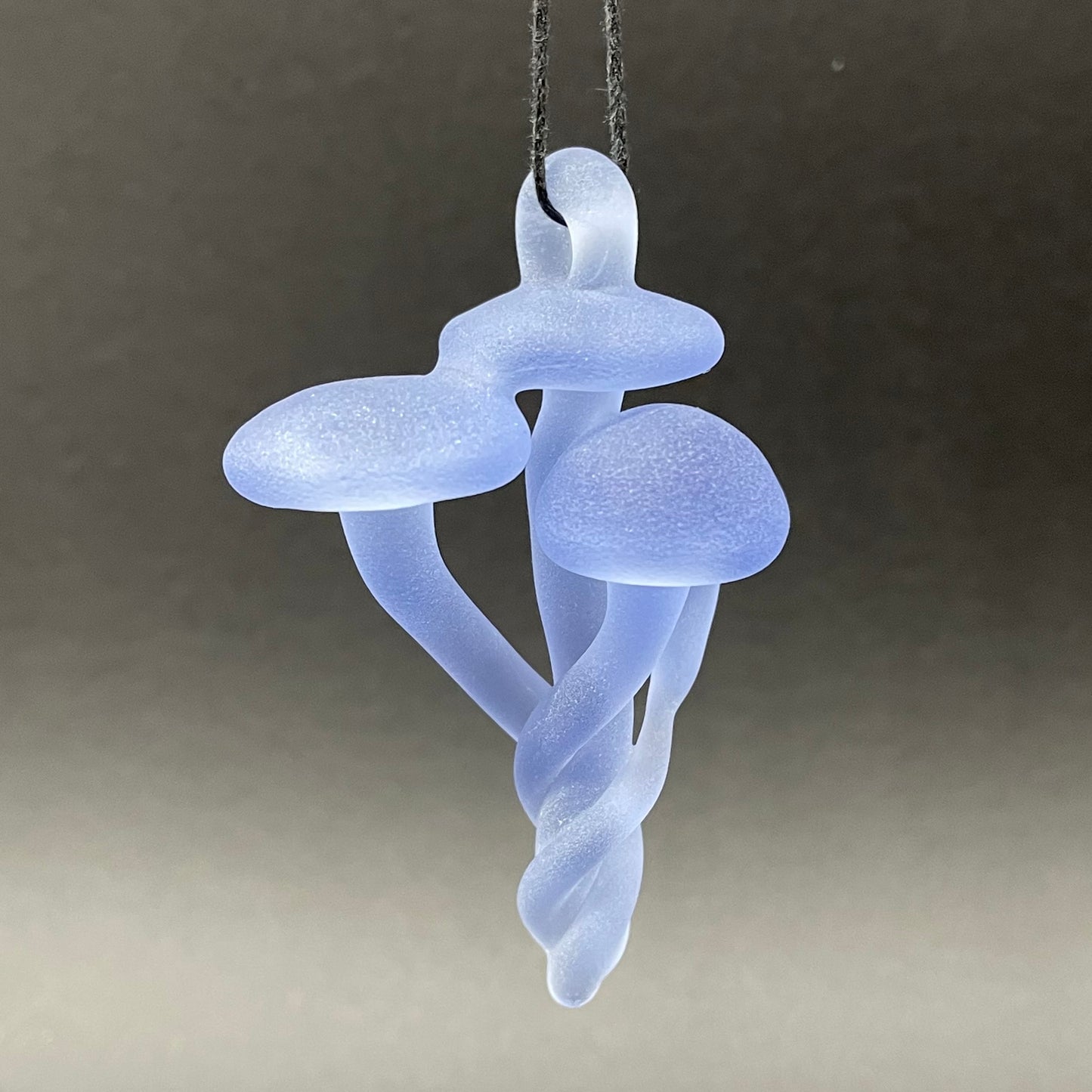 Blacklight mushroom pendant