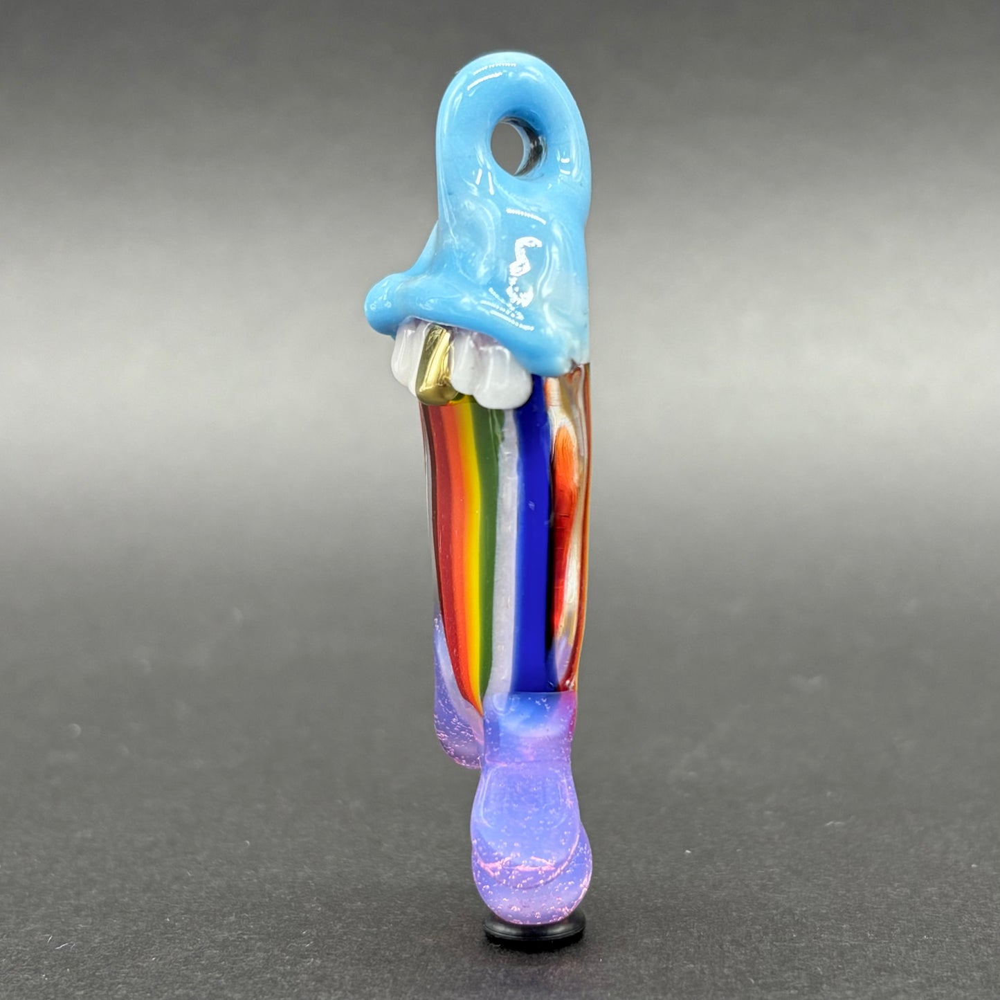 Drippy tongue rainbow tongue pendant