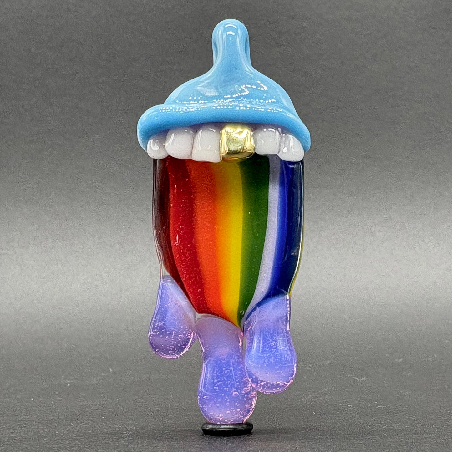 Drippy tongue rainbow tongue pendant