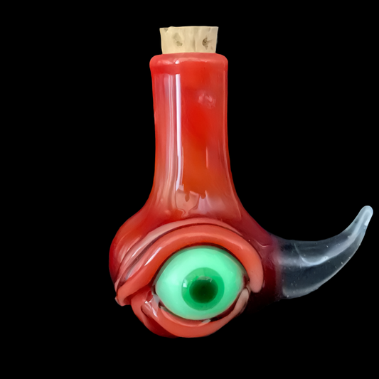 Red over white cyclops potion bottle