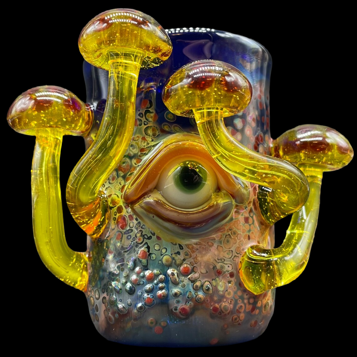 Yellow mushroom shot glass