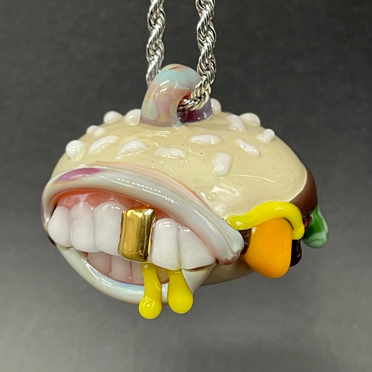 Glass Cheeseburger pendant