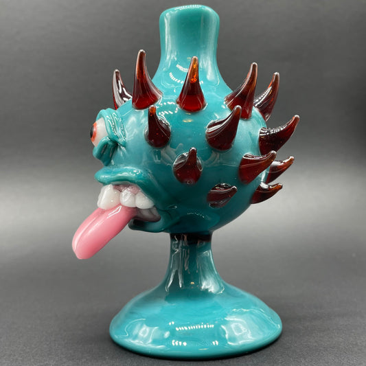 Tongue downdraft incense burner