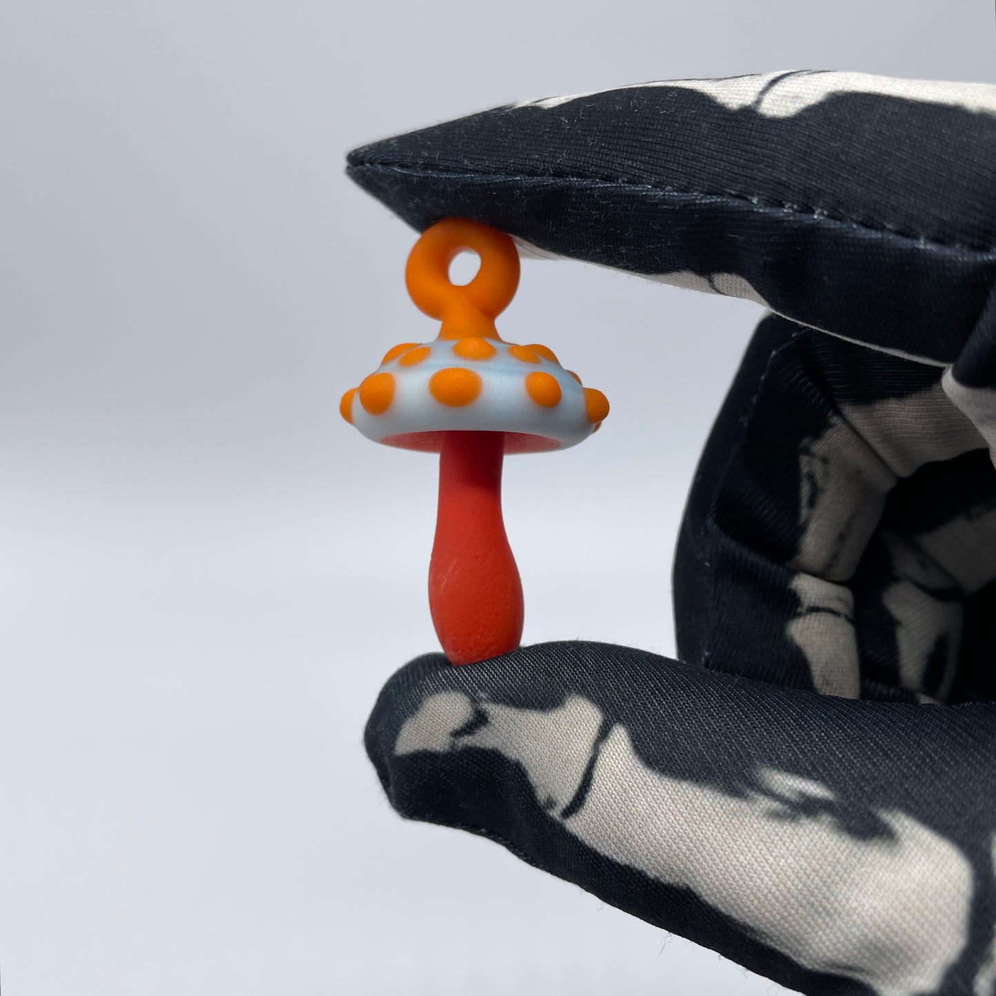 Orange mushroom pendant