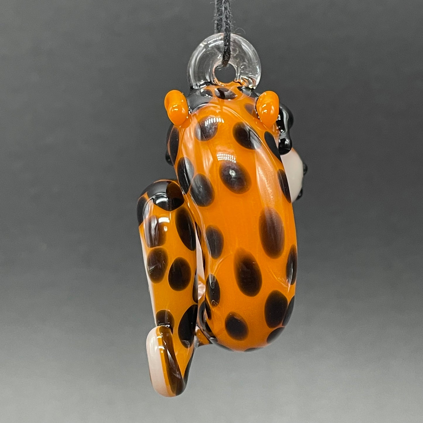 Slithering Chester Cheetah glass pendant
