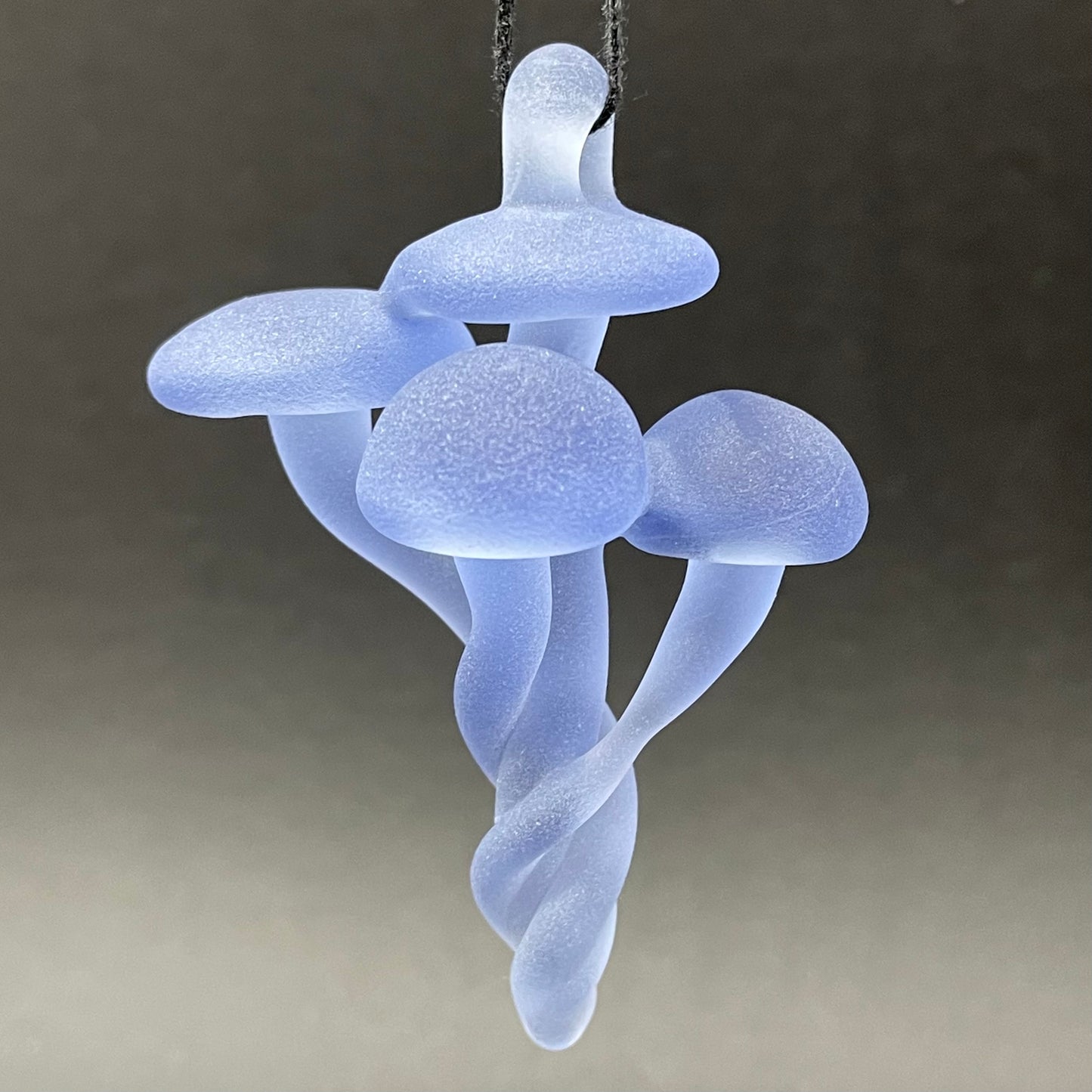 Blacklight mushroom pendant