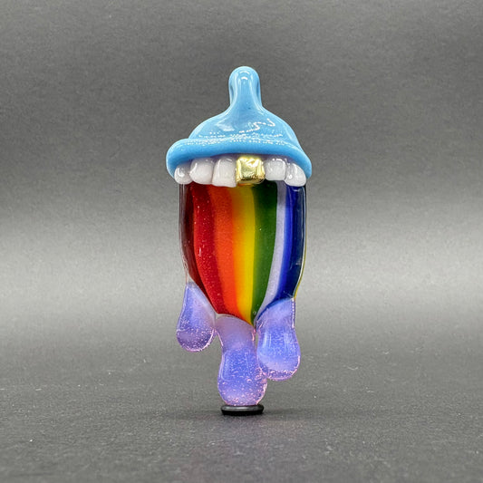 Drippy tongue rainbow tongue pendant