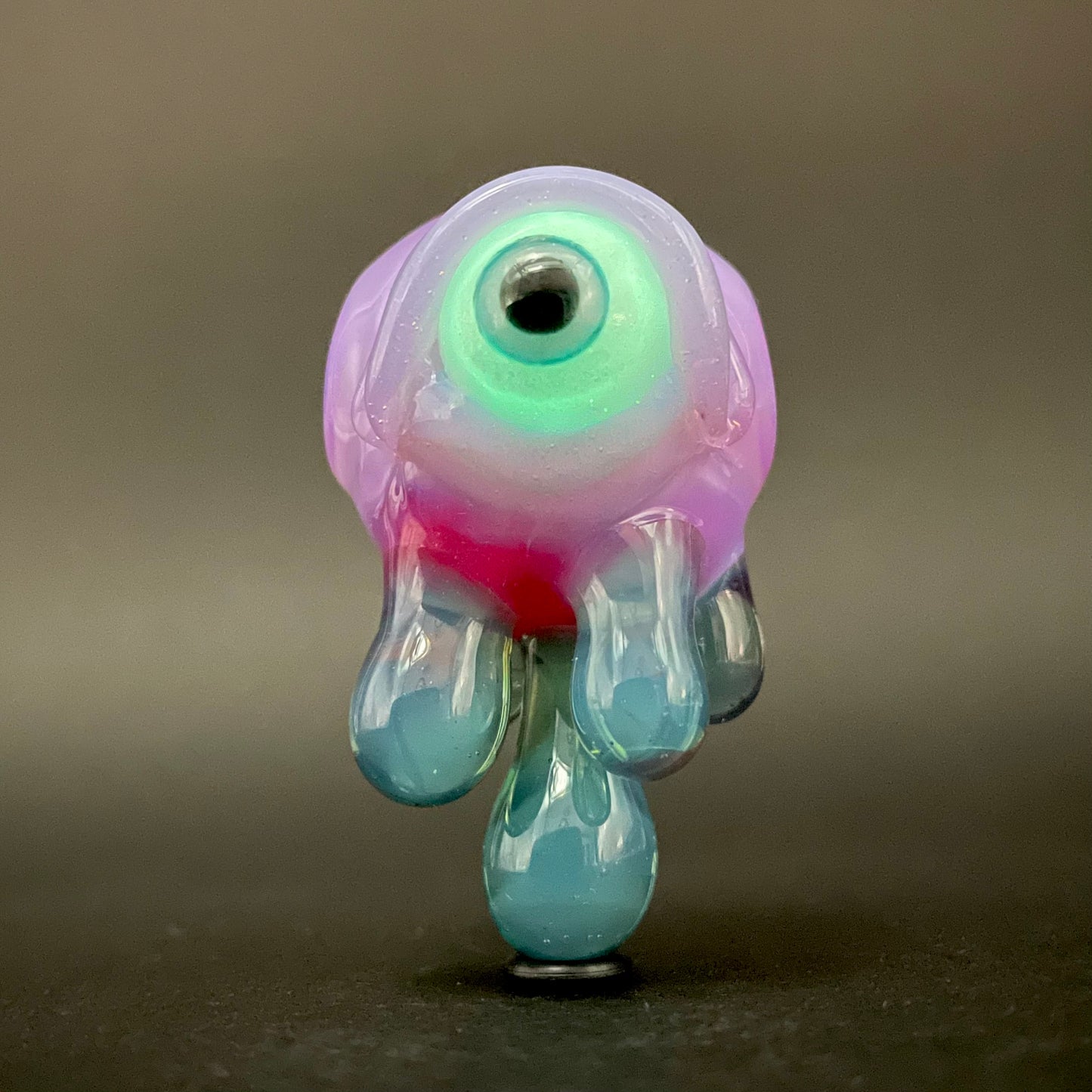 Drippy cyclops glass pendant