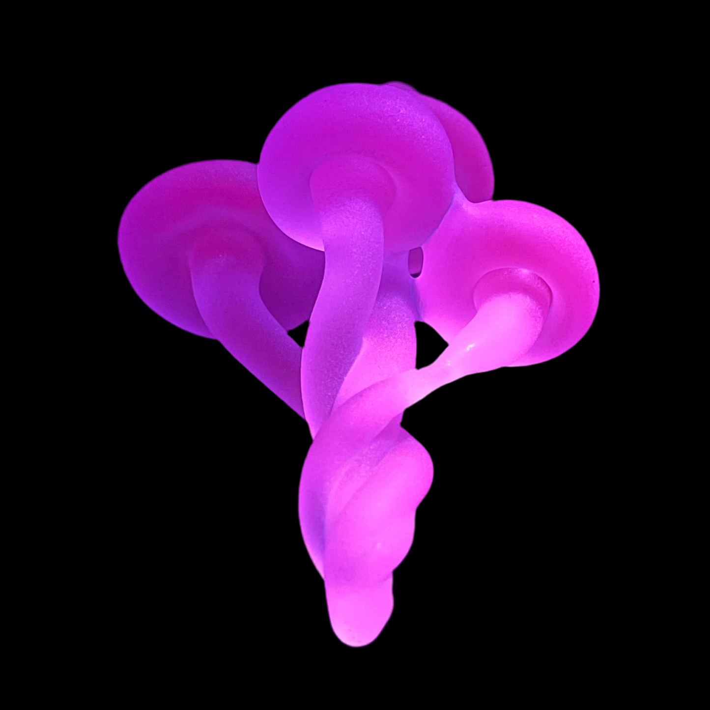 Blacklight mushroom pendant