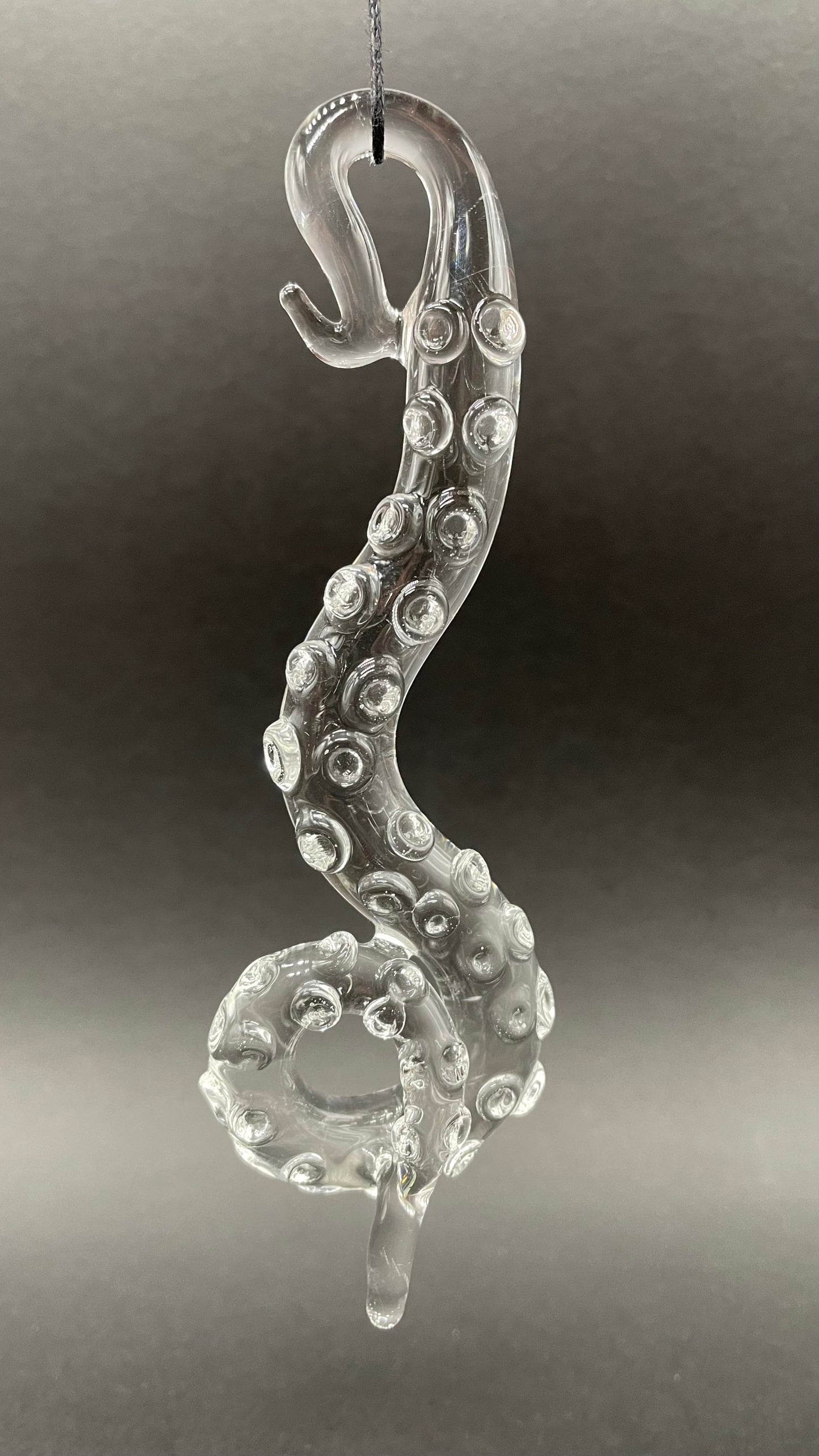 3 clear tentacle ornaments
