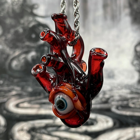Anatomical cyclops heart pendant