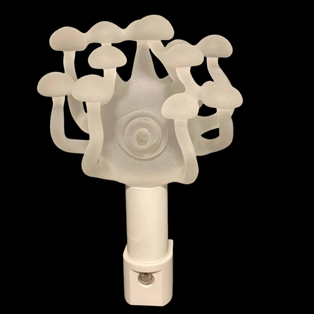 Large Mushroom, frosted clear glass led night light. #1