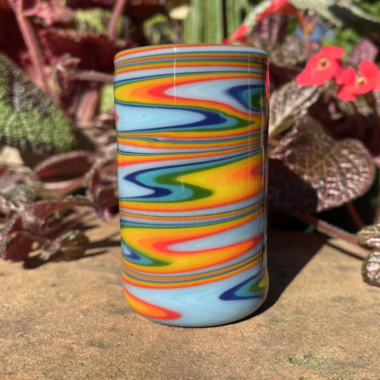 rainbow wig wag shot glass