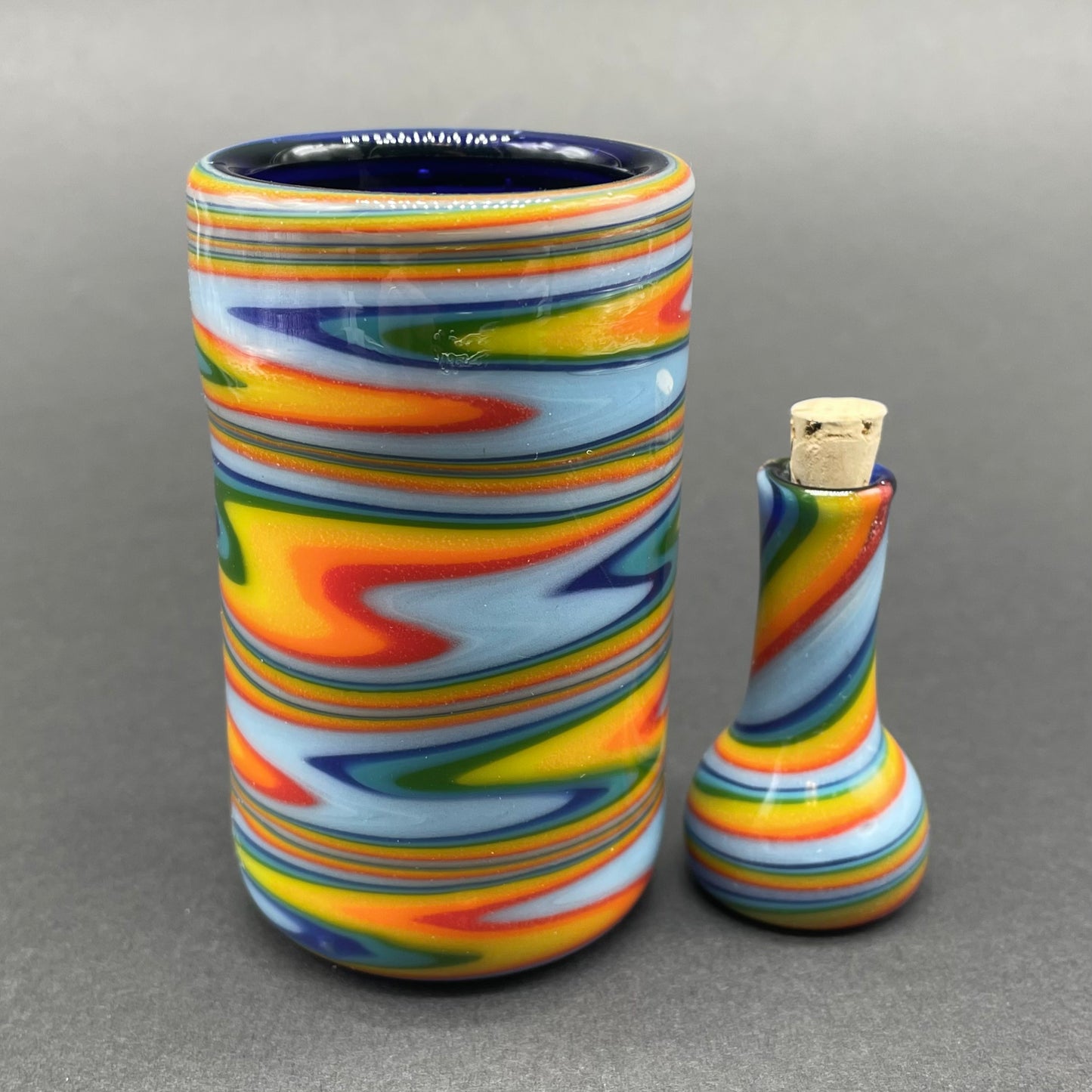 rainbow wig wag shot glass