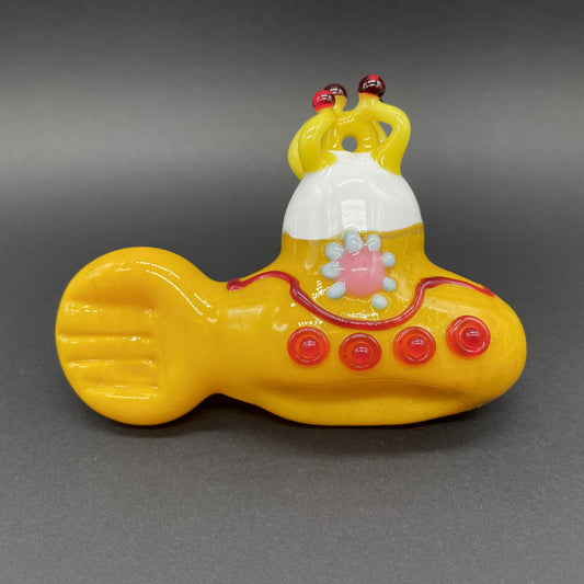 glass yellow submarine ornament
