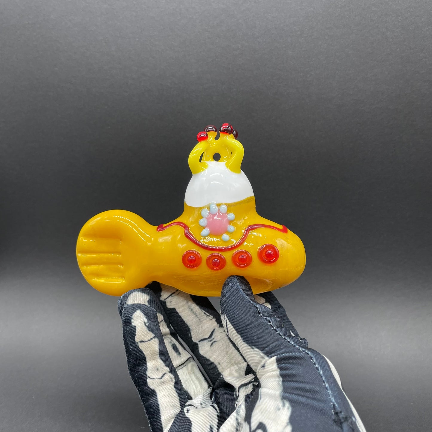 glass yellow submarine ornament