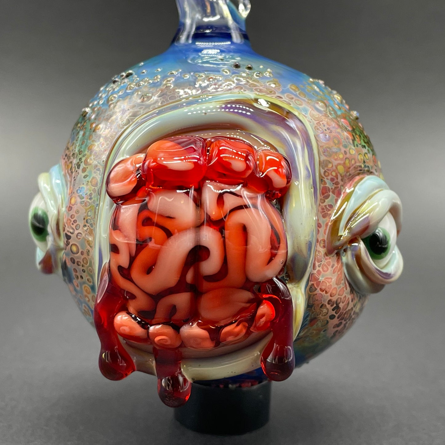Brain eating zombie ornament