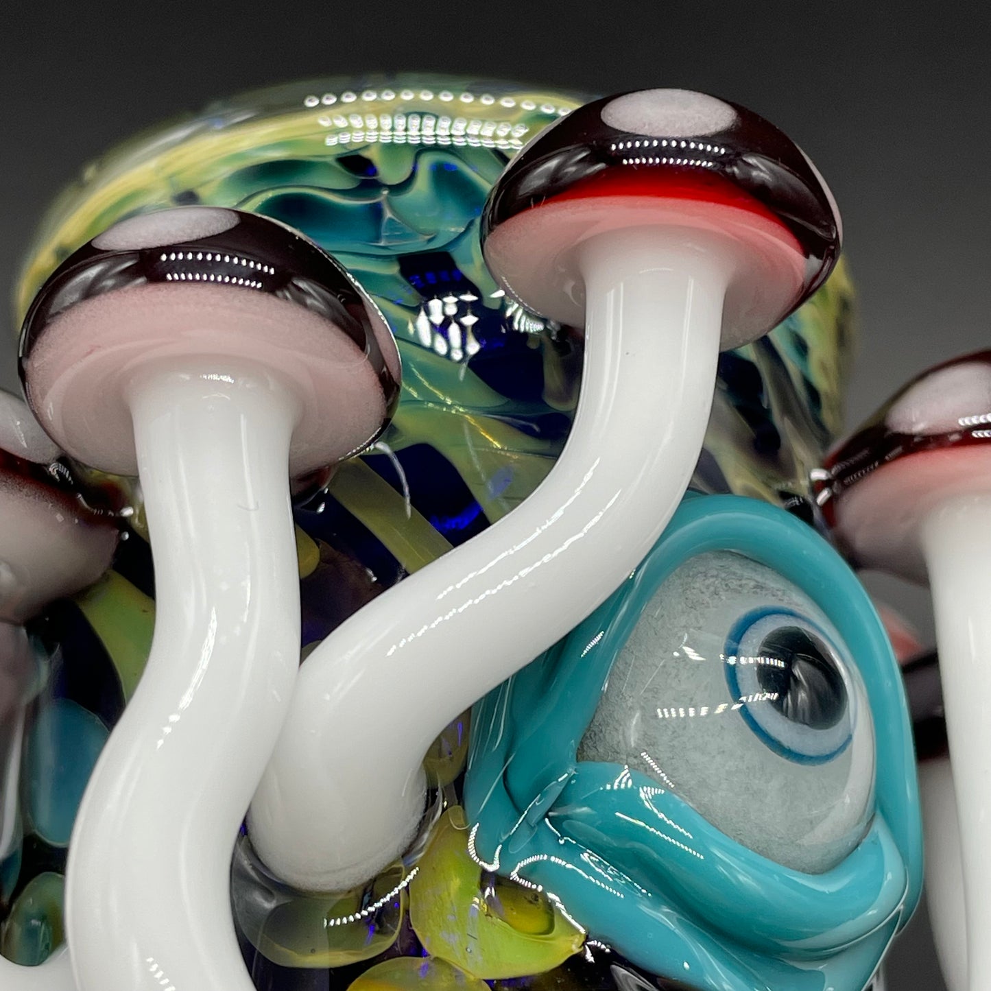 Red mushroom shot glass