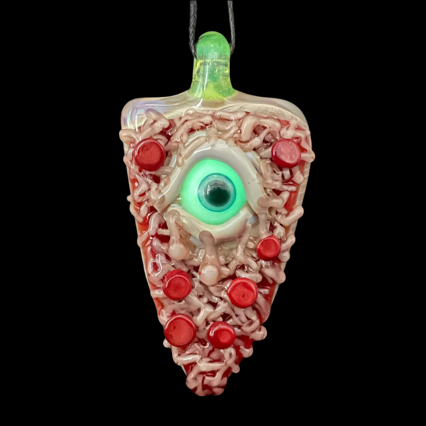 glass Pizza pendant