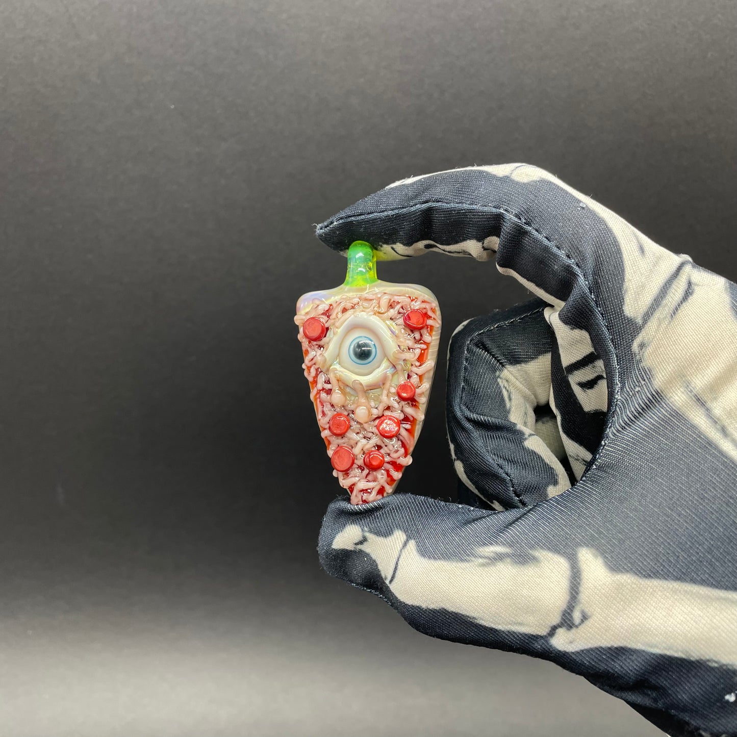 glass Pizza pendant