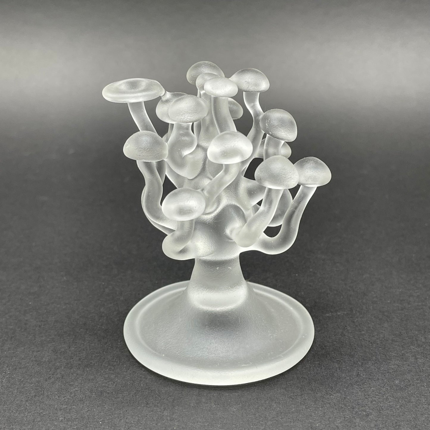 small glass mushroom sculpture