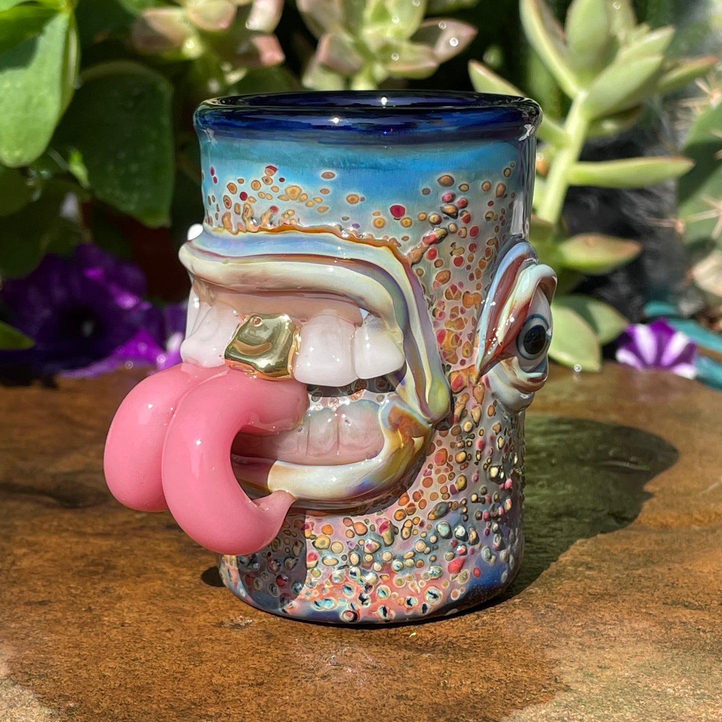 Forked tongue shot glass