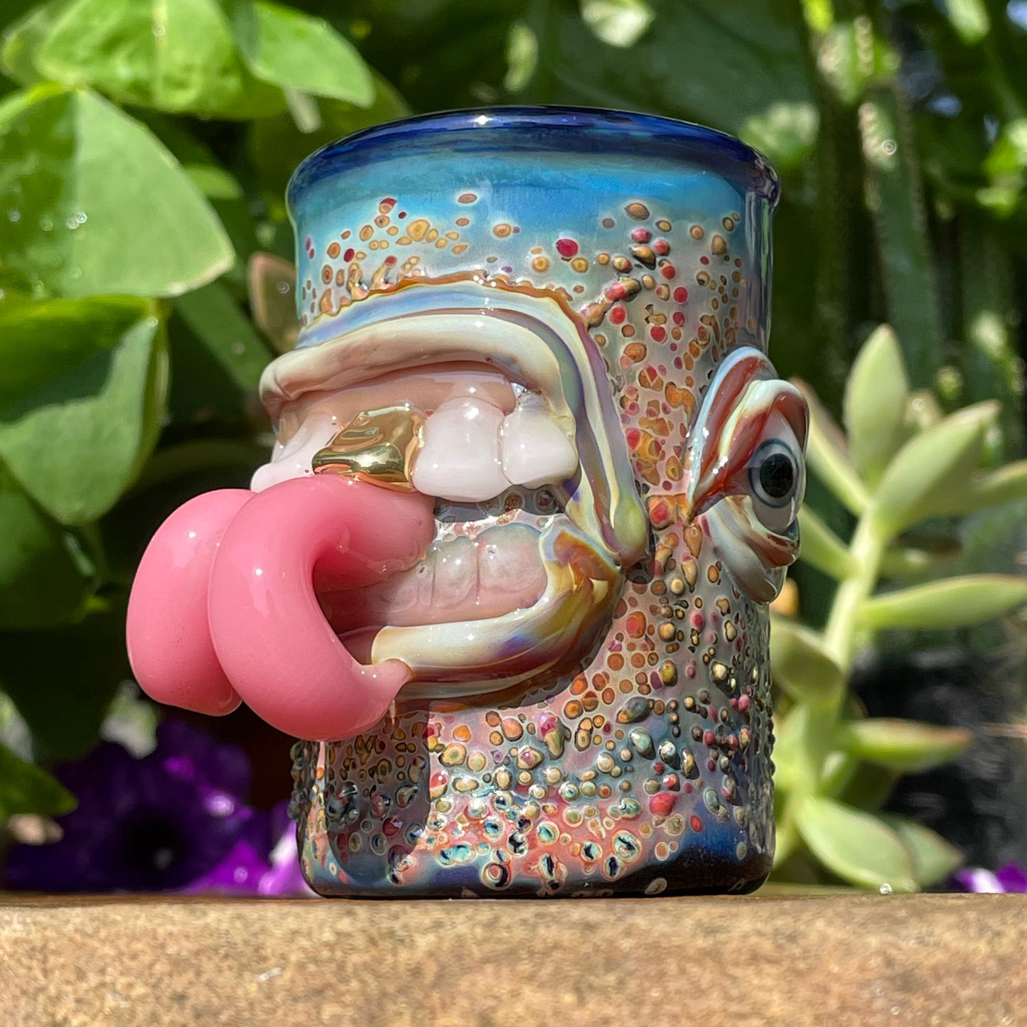 Forked tongue shot glass