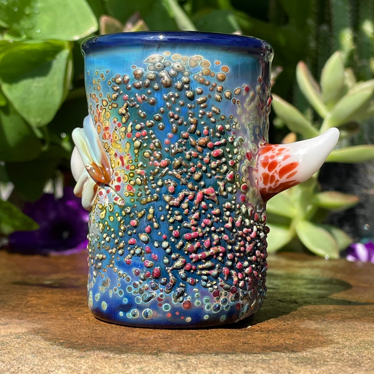 Forked tongue shot glass