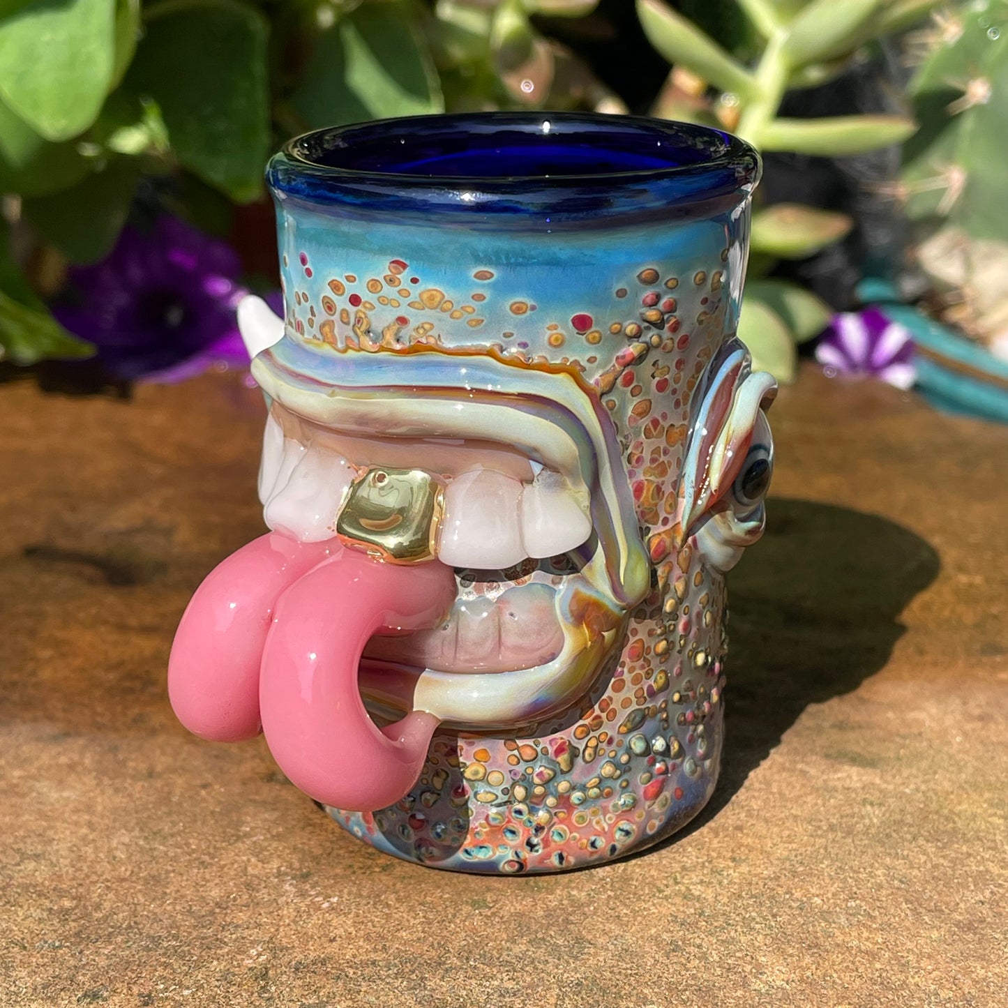 Forked tongue shot glass