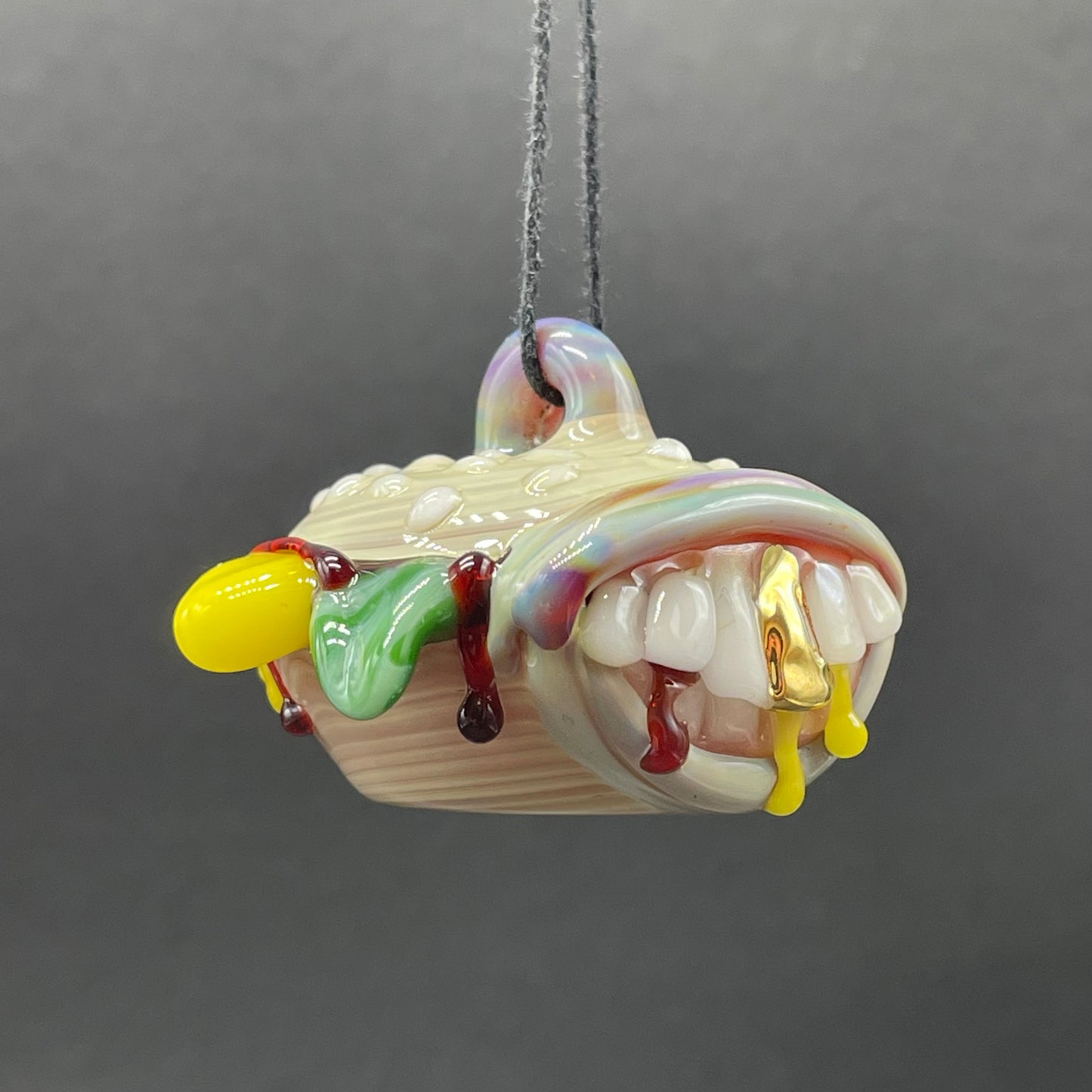 Glass Cheeseburger pendant