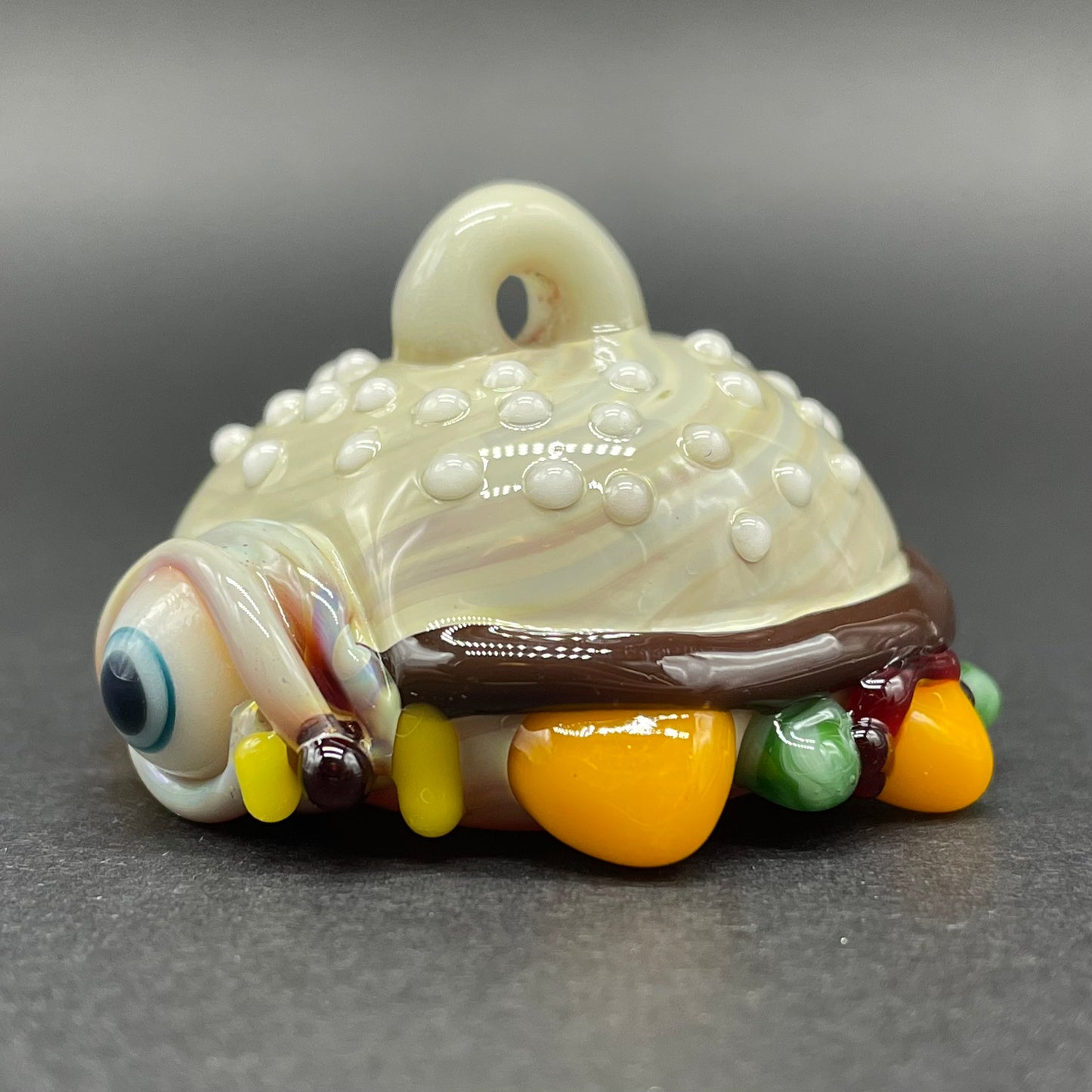 Eye love cheeseburger pendant