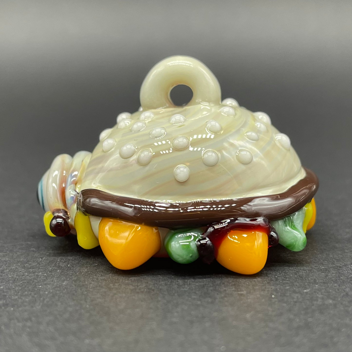 Eye love cheeseburger pendant