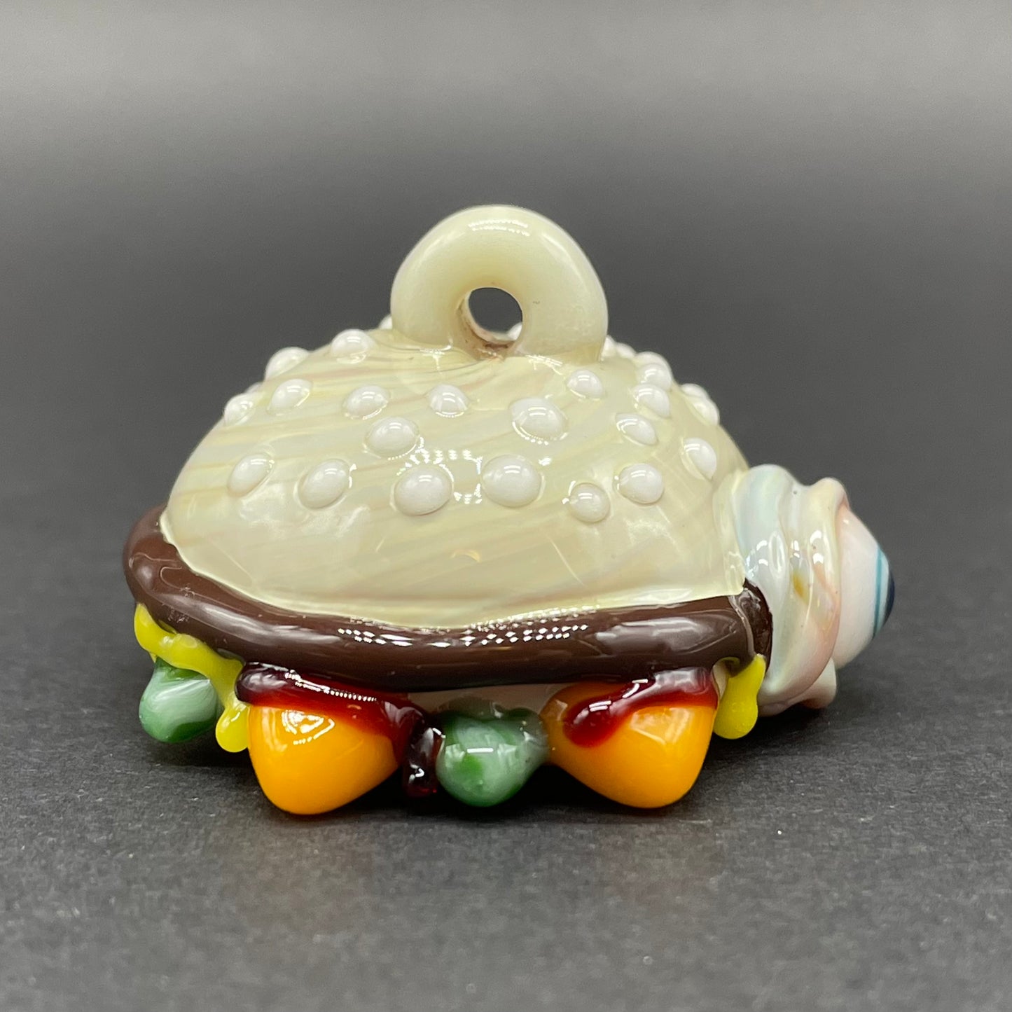 Eye love cheeseburger pendant