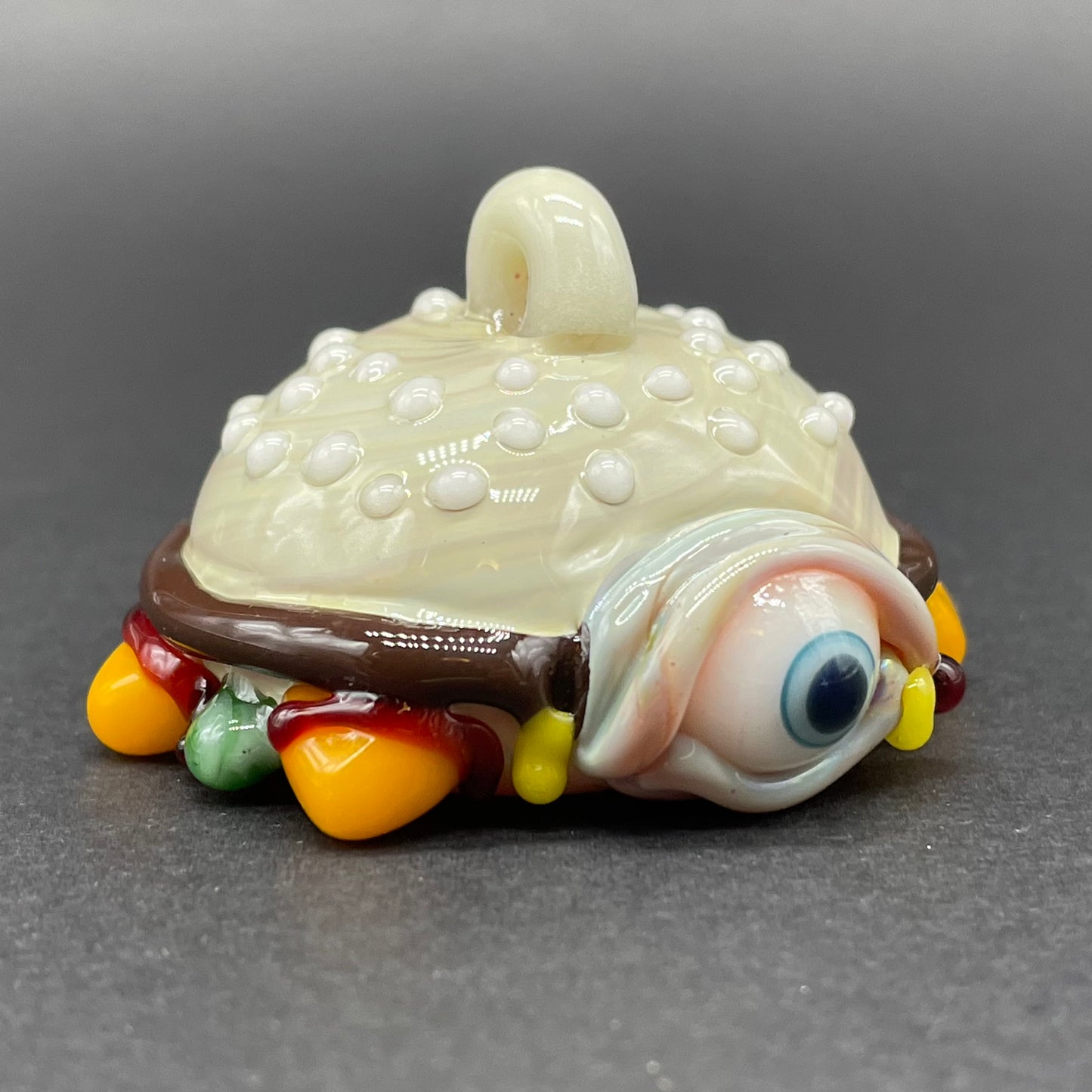 Eye love cheeseburger pendant