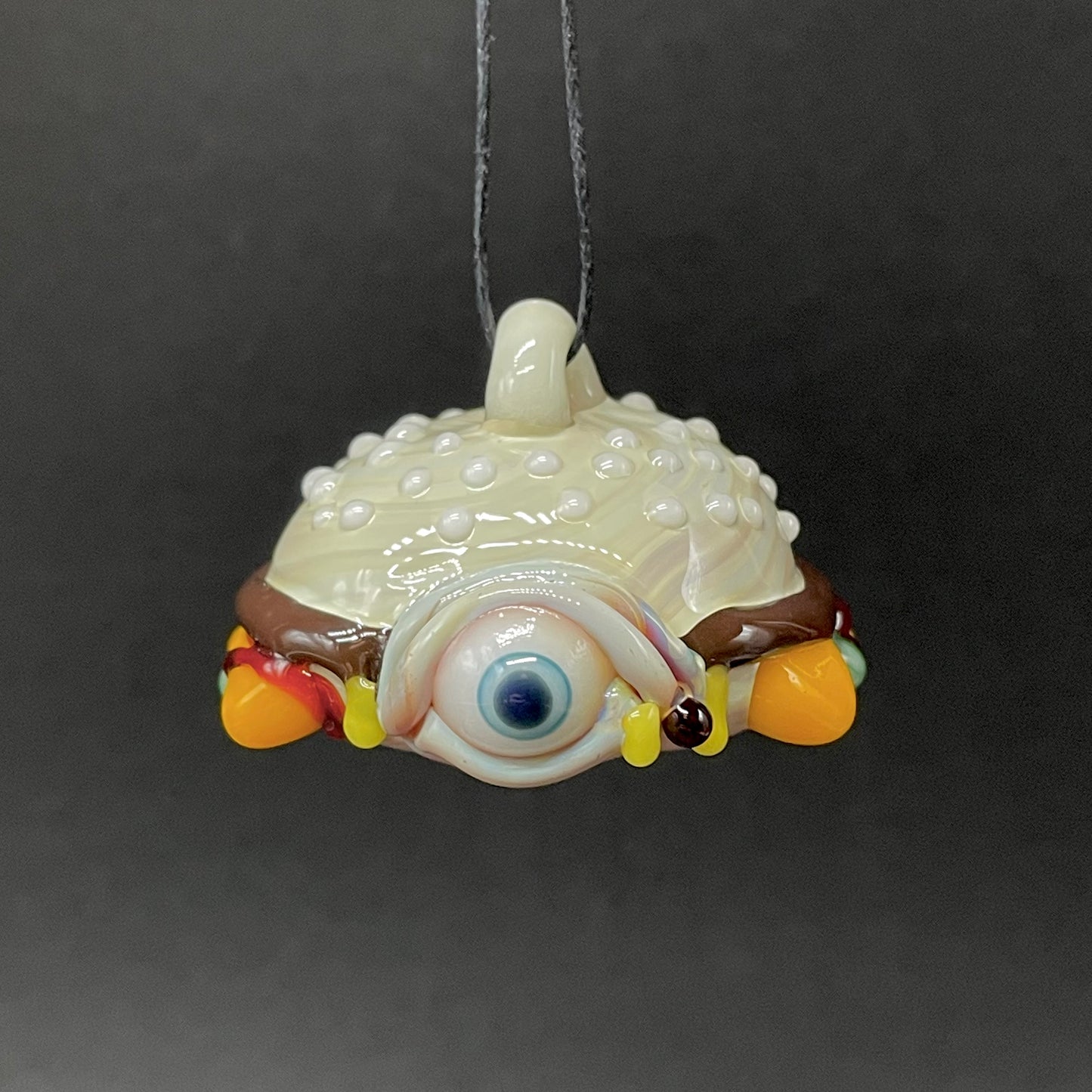 Eye love cheeseburger pendant