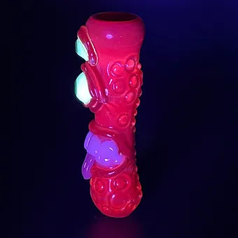Red UV Reactive Chillum