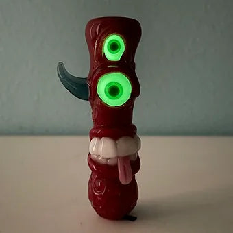 Red UV Reactive Chillum