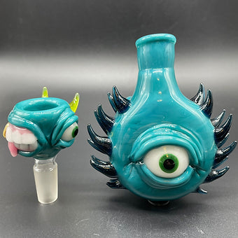 14mm 90º Agua Azul Spiked ash catcher set